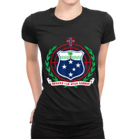 Samoa Coat Of Arms Tee Flag Samoan T Shirt Ladies Fitted T-shirt | Artistshot