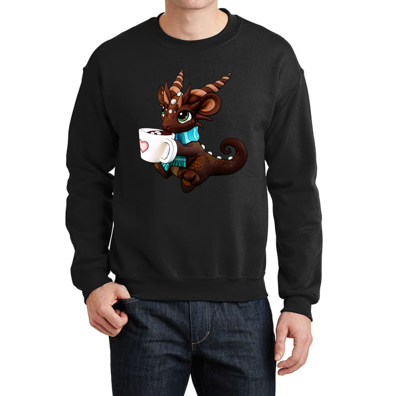 Hot Cocoa Dragon Crewneck Sweatshirt by cm-arts | Artistshot