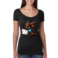 Hot Cocoa Dragon Women's Triblend Scoop T-shirt | Artistshot