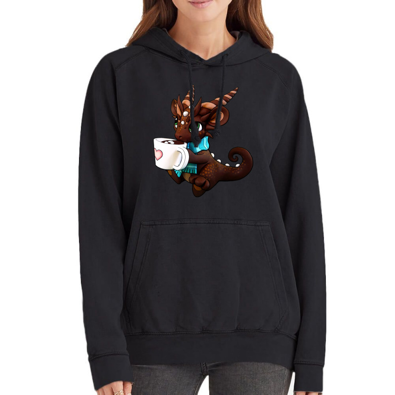 Hot Cocoa Dragon Vintage Hoodie by cm-arts | Artistshot