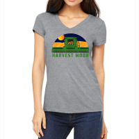 Combine Harvesting Corn Field  Farming Under A Harvest Moon T Shirt Women's V-neck T-shirt | Artistshot