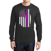 Breast Cancer Fight Ribbon Flag Long Sleeve Shirts | Artistshot