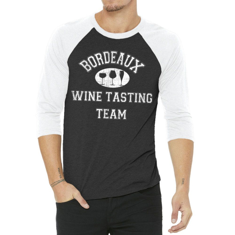 Bordeaux Wine Tasting Team Vintage French Wine Region 3/4 Sleeve Shirt | Artistshot