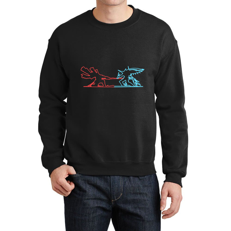 Bionis Vs Mechonis (outline) Crewneck Sweatshirt | Artistshot