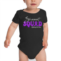 Support Squad Inflammatory Bowel Disease Awareness Purple T Shirt Baby Bodysuit | Artistshot