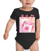 Funny Retro 90s Japanese Kawaii Strawberry Milk Shake Carton T Shirt Baby Bodysuit | Artistshot