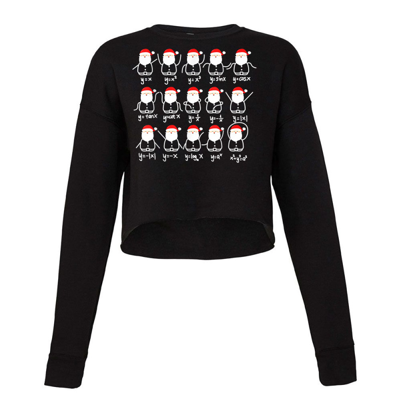 Xmas Cute Santa Fractions Math Teacher Christmas T Shirt Cropped Sweater by cm-arts | Artistshot