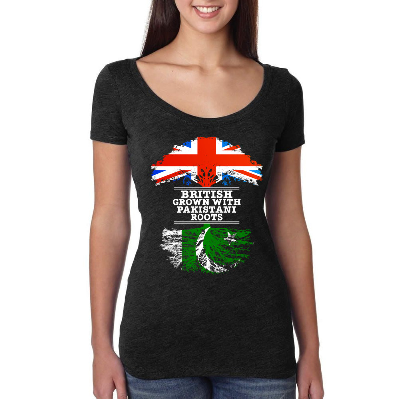 British Grown With Pakistani Roots  Gift For Pakistani With Roots From Women's Triblend Scoop T-shirt by cm-arts | Artistshot