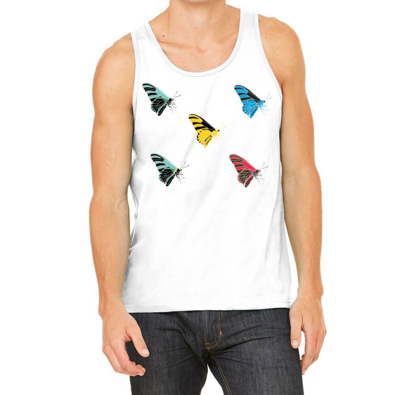 Group Of Colorful Butterflies Illustration Tank Top by selos47 | Artistshot