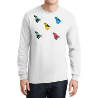 Group Of Colorful Butterflies Illustration Long Sleeve Shirts | Artistshot