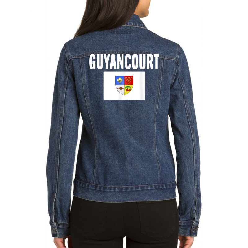 Guyancourt Flag National France Pride Gift T Shirt Ladies Denim Jacket by alishia3asa | Artistshot