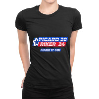 Picard Riker 2024 Make It So Politics Election Parody Funny Raglan Bas Ladies Fitted T-shirt | Artistshot