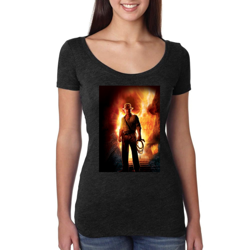 Indiana Jones And The Kingdom Of The Crystal Skull Women's Triblend Scoop T-shirt by cm-arts | Artistshot