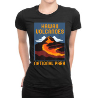 Hawaii Volcanoes National Park Big Island Retro Graphic T Shirt Ladies Fitted T-shirt | Artistshot