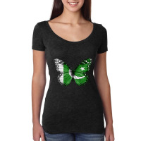 Pakistan Flag Butterfly  Gift For Pakistani With Roots From  Pakistan Women's Triblend Scoop T-shirt | Artistshot