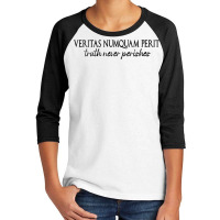 Womens Veritas Numquam Perit. Truth Never Perishes. V Neck T Shirt Youth 3/4 Sleeve | Artistshot