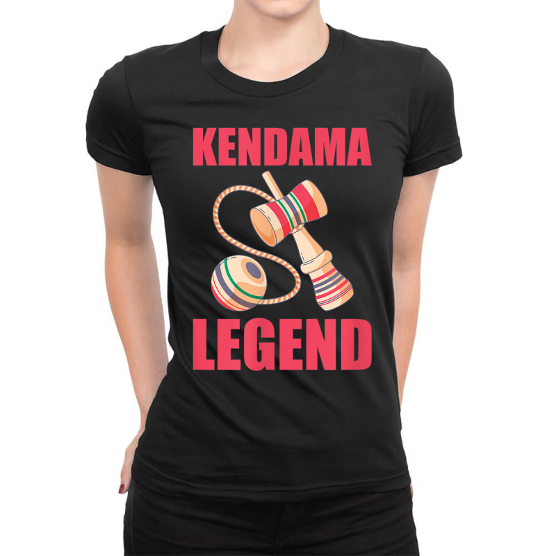 Kendama Legend Cool Japanese Kendama T Shirt Ladies Fitted T-Shirt by cm-arts | Artistshot