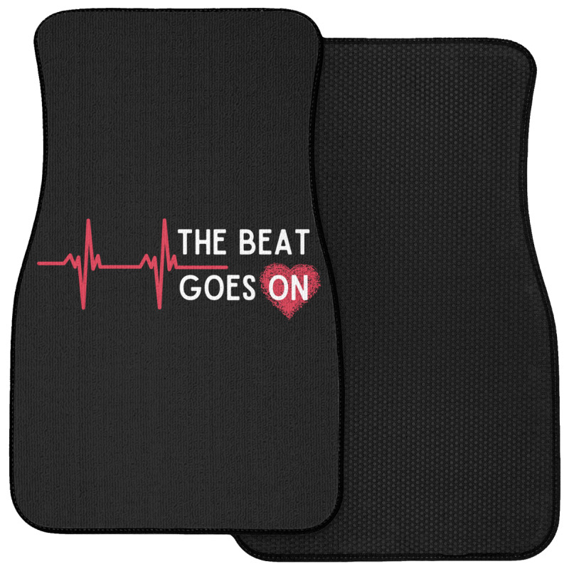 Heart Attack Surgery The Beat Goes On Survivor Rehab Recover Long Slee Front Car Mat by cm-arts | Artistshot