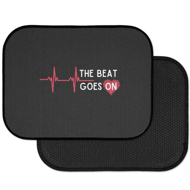 Heart Attack Surgery The Beat Goes On Survivor Rehab Recover Long Slee Rear Car Mat by cm-arts | Artistshot