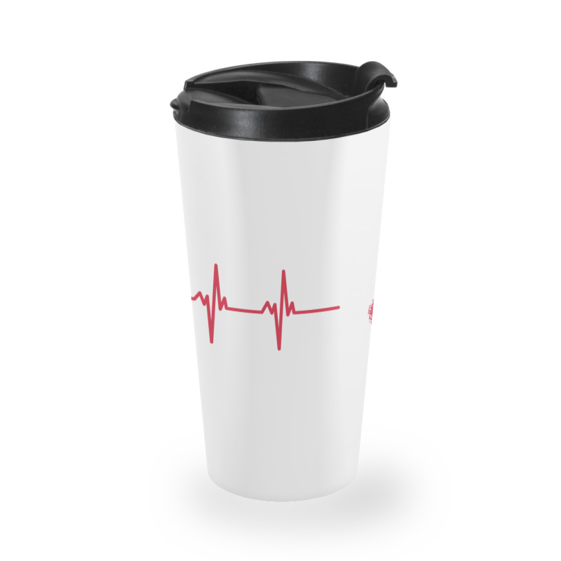 Heart Attack Surgery The Beat Goes On Survivor Rehab Recover Long Slee Travel Mug by cm-arts | Artistshot