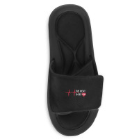 Heart Attack Surgery The Beat Goes On Survivor Rehab Recover Long Slee Slide Sandal | Artistshot