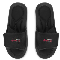 Heart Attack Surgery The Beat Goes On Survivor Rehab Recover Long Slee Slide Sandal | Artistshot