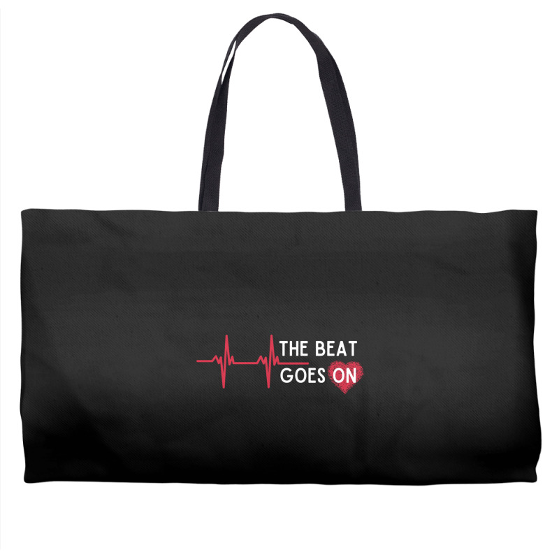 Heart Attack Surgery The Beat Goes On Survivor Rehab Recover Long Slee Weekender Totes by cm-arts | Artistshot