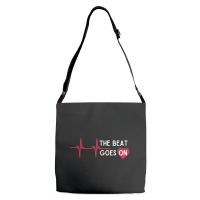 Heart Attack Surgery The Beat Goes On Survivor Rehab Recover Long Slee Adjustable Strap Totes | Artistshot