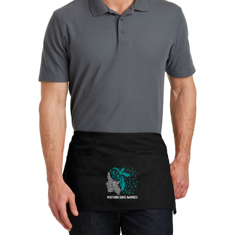 We Wear Teal For Myasthenia Gravis Awareness T Shirt Waist Apron | Artistshot