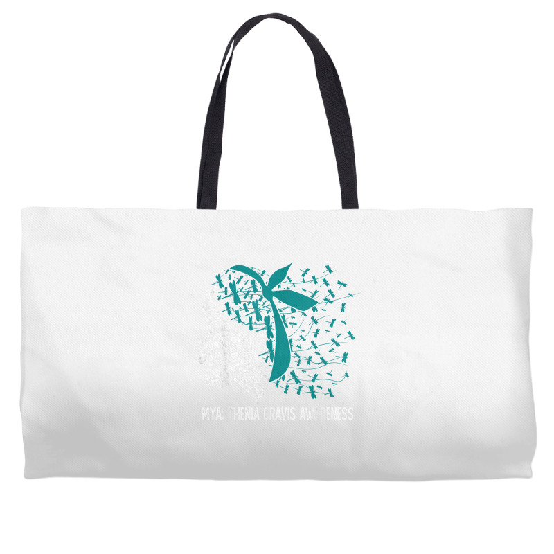 We Wear Teal For Myasthenia Gravis Awareness T Shirt Weekender Totes | Artistshot