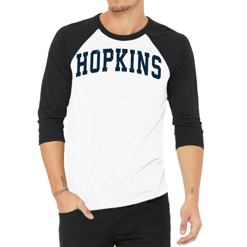 Hopkins Minnesota Mn Vintage Sports Design Navy Design Sweatshirt 3/4 Sleeve Shirt | Artistshot