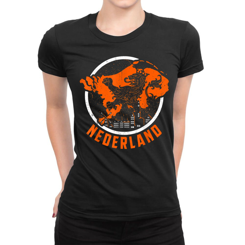 Netherlands Tshirt Nederland Dutch Holland Dutch Amsterdam T Shirt Ladies Fitted T-Shirt by cm-arts | Artistshot