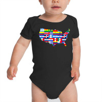 Hispanic Heritage Month American Latino Flags Hispanic T Shirt Baby Bodysuit | Artistshot