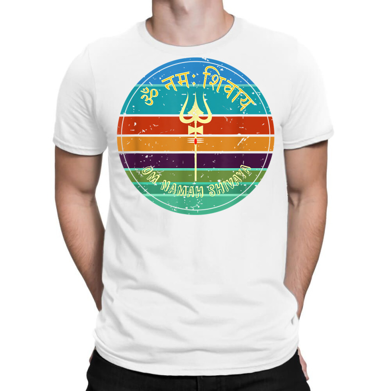 Om Namah Shivaya Adiyogi Shiva Trident Tripundra Yoga Retro T Shirt T-shirt | Artistshot