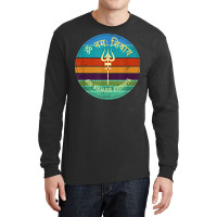 Om Namah Shivaya Adiyogi Shiva Trident Tripundra Yoga Retro T Shirt Long Sleeve Shirts | Artistshot