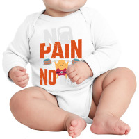 No Pain No Cake Gift Working Out Gift Cheat Day Pullover Hoodie Long Sleeve Baby Bodysuit | Artistshot