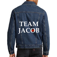 Team Jacob Twilight Saga White Men Denim Jacket | Artistshot