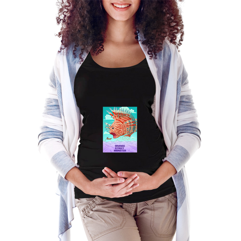 Lion Fish Poster Maternity Scoop Neck T-shirt by StuartRamsey | Artistshot