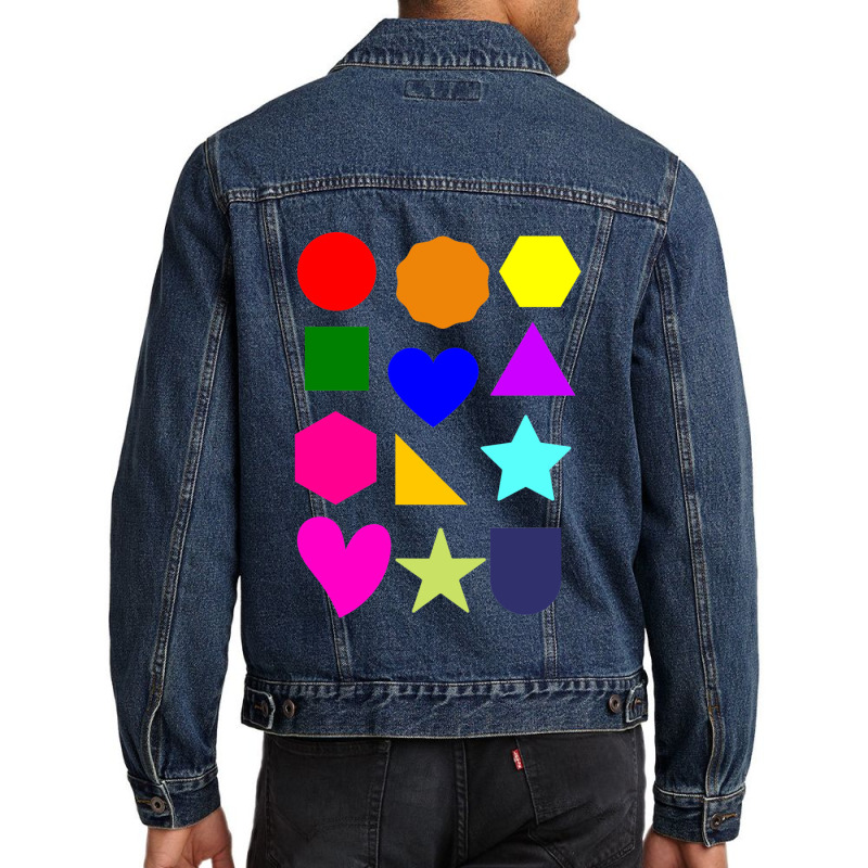 Shapes And Colours Compilation 4 Men Denim Jacket | Artistshot