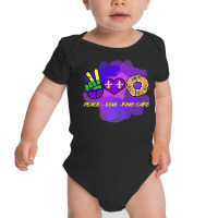 Peace Love King Cake Funny Mardi Gras Party Carnival Premium T Shirt Baby Bodysuit | Artistshot