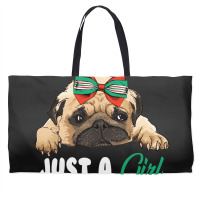 Just A Girl Who Loves Pugs For Dark Weekender Totes | Artistshot