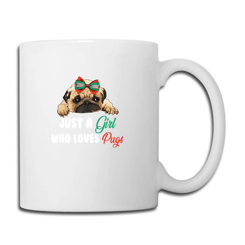 Just A Girl Who Loves Pugs For Dark Coffee Mug | Artistshot