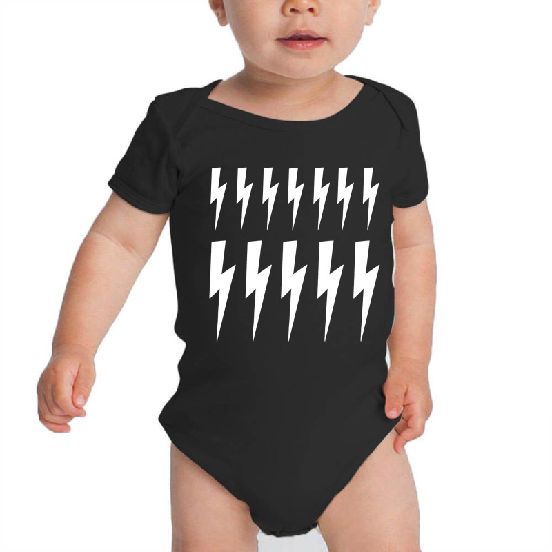 Lightning Bolts Print Pattern Minimal Fashion Sweatshirt Baby Bodysuit by cm-arts | Artistshot