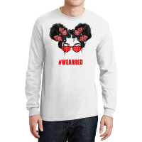 Messy Run Glasses Wear Red For Red Ribbon Week Awareness T Shirt Long Sleeve Shirts | Artistshot