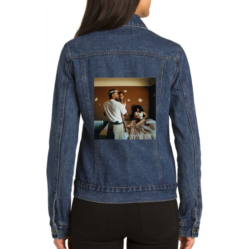 Mr Morale Artwork Ladies Denim Jacket by cm-arts | Artistshot