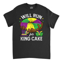 Will Run For King Cake Beads Mardi Gras Y'all Parade Party Tank Top Classic T-shirt | Artistshot