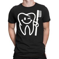 Smiling Tooth With Toothbrush T-shirt | Artistshot