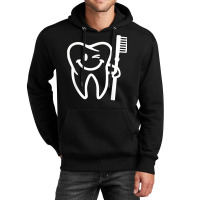 Smiling Tooth With Toothbrush Unisex Hoodie | Artistshot