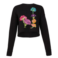 Carnation Sketchbook Page Cropped Sweater | Artistshot