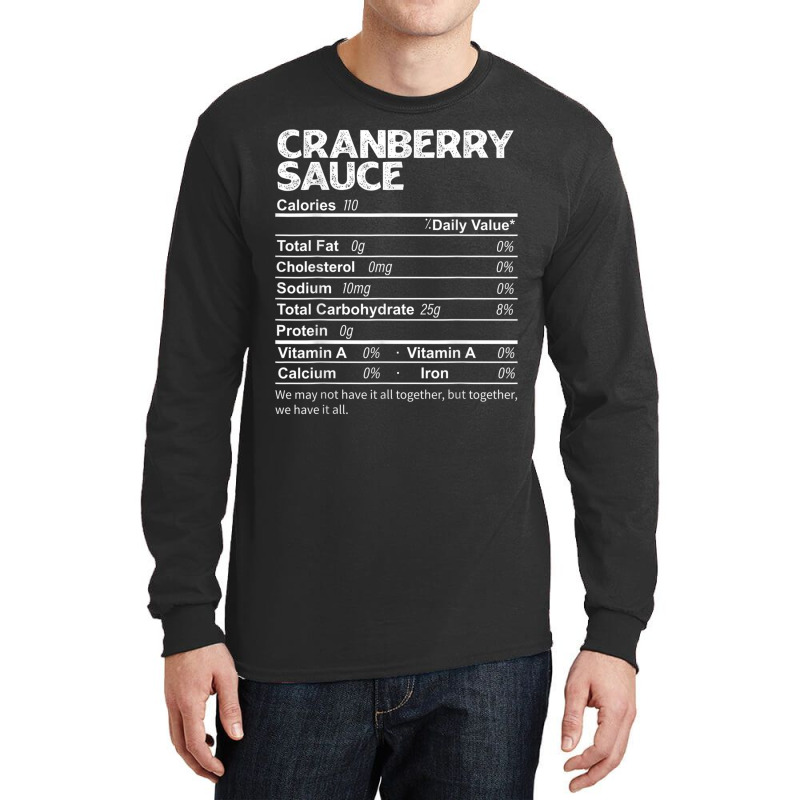 Funny Cranberry Sauce Nutrition Facts Thanksgiving Food Long Sleeve Shirts | Artistshot